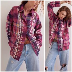 𝓯𝓹 Free People ~ We The Free Nordic Chill Shirt Jacket